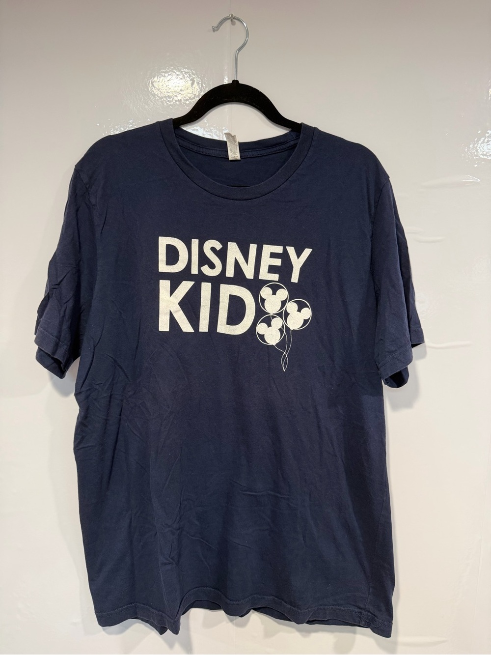 Disney Kid with Balloons Navy Graphic Tee